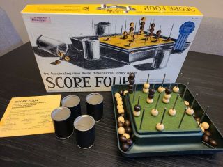 1967 Score Four Strategy Board Game Three Dimensional Family Game 400