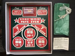 Vintage 1949 One - Spin Craps Game,  H.  H.  G.  Game Company,  Los Angeles