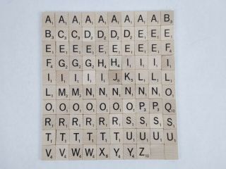 Scrabble Game Letters Tiles Complete Set Of 100 Replace Crafts Scrapbook