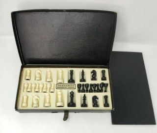 Vintage E.  S.  Lowe Magnetic Travel Staunton Chess Set Game