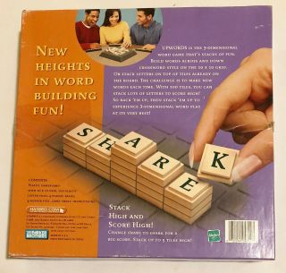 Upwords 3D Word Game by Parker Brothers 2002 Complete Set 2