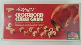 Scrabble Brand Crossword Cubes Game,  Vintage 1976 Selchow & Righter,  Family Fun