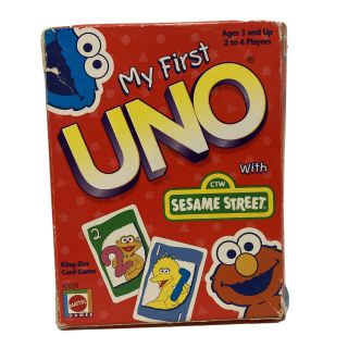 2003 Sesame Street My First Uno Card Game With King Size Cards