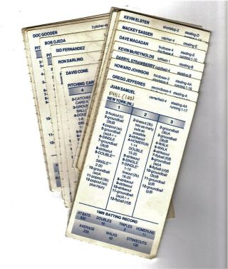 1989 York Mets Strat - O - Matic Baseball Cards