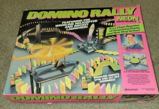 1990 Domino Rally Deluxe Set Pressman Vintage Chain Reaction Game Skills