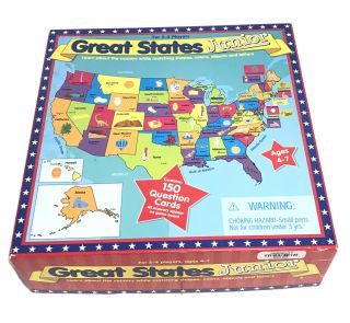 Great States Junior 2 To 4 Players Ages 4 - 7 Matching Board Game