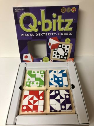 Q - Bitz Visual Dexterity Cubed Game (2 To 4 Players,  By Mindware)