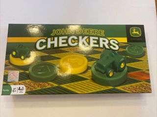 John Deere Classic Checkers Board Game Complete