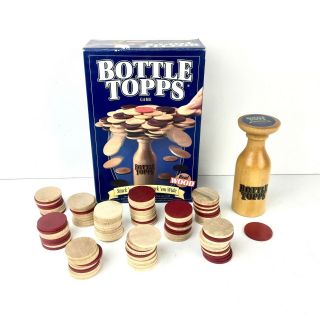 Parker Brothers Bottle Topps Real Wood Stacking Family Game Usa