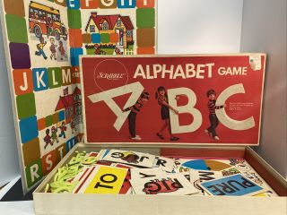 Vintage 1972 Scrabble Alphabet Game By Selchow & Righter Children Age 4 To 6