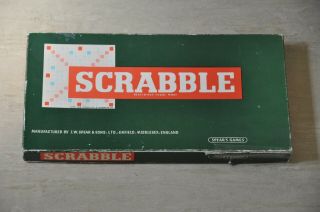 Vintage Scrabble Board Game By Spears 1955 - Complete