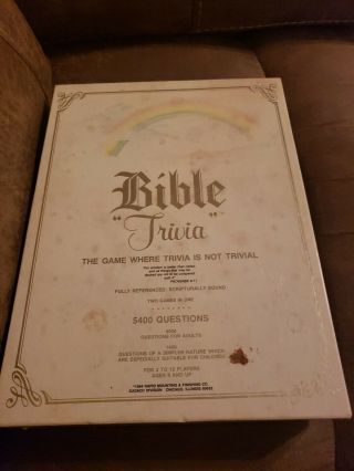 Vintage 1984 Cadaco Bible Trivia Game 811