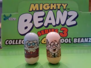 2003 Vintage Mighty Beanz; Series 3; Set Of 2 Uncommon; Themed Pair: Old Folk