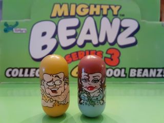2003 Vintage Mighty Beanz; Series 3; Set Of 2 Uncommon; Themed Pair:jungle
