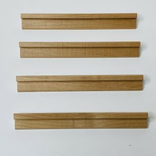 Scrabble Wood Tile Racks Set Of 4 Square Edge Letter Holders Game Parts