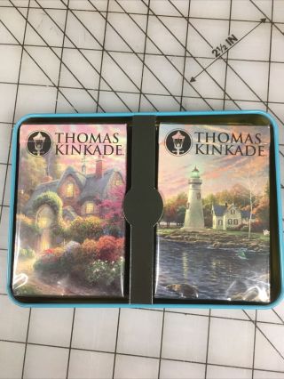Thomas Kinkade Deluxe Playing Cards 2 Decks In Tin