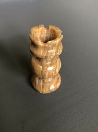 Chess Rook Brown/ Onyx,  Marble Replacement Chess Piece (1) Rook