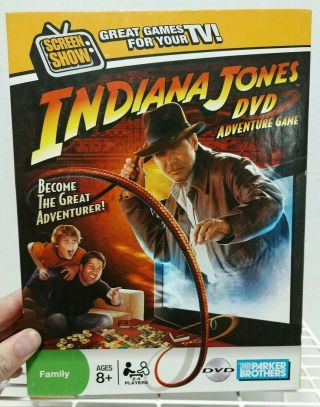 Indiana Jones Adventure Dvd Game Ages 8,  And 2 To 4 Players Parker Brothers