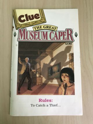 Clue The Great Museum Caper Board Game Replacement Instructions In English