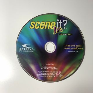 Scene It? Jr.  The Dvd Game Mattel 2004 Movie Music Tv & Sports Trivia Disc Only