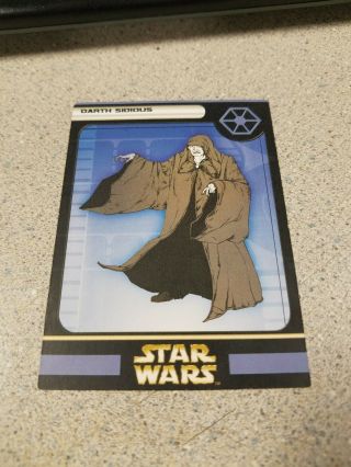 Star Wars Miniatures Clone Strike 36/60 Darth Sidious Stat Card