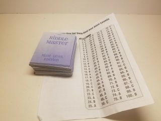 Riddle Master Cards.  Learning Reading Comprehension Education Game.  100,  Cards