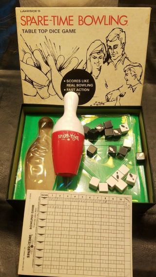 Spare Time Bowling,  Lakeside,  1971 Extra Dice & Scoresheets