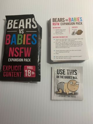Bears Vs Babies: Nsfw Expansion Pack Cards (explicit Content - Adults Only)