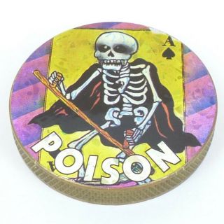 1/4 Thick Brass Pogs Slammer Poison Skull Pog Milk Cap Heavy Metal Slammer 2