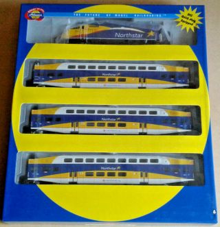 Ho Athearn Northstar Commuter Train Set F59phi 504 & 3 Bombardier Coaches 25993