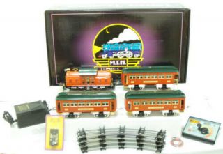 Mth 10 - 1190 - 1 Christmas Std Gauge Electric Passenger Train Set 10 Ln/box