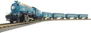 Mth 11 - 6004 - 1 Blue Comet 283w Distant Control O Gauge Steam Passenger Train Set