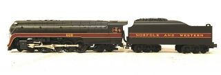 Mth O Scale 4 - 8 - 4 J N&w Steam Locomotive 608 W/ Ps 2.  0