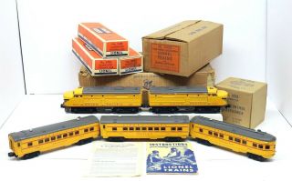 Tt Lionel Postwar 1464w Union Pacific Alco Passenger Set W/ Set Box