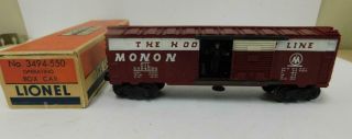 Lionel 3494 - 550 Monon Operating Box Car