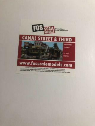 Fos Scale Models Ho,  Canal Street & Third.  Limited Run Kit 150