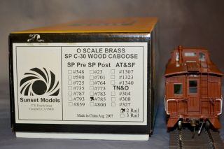 3rd Rail Sunset Models 2 - Rail Brass O - Scale Sp C - 30 Wood Caboose Sp Post 785