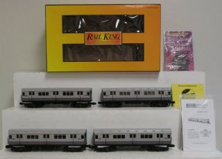Mth 30 - 2373 - 0 O Mta/tt Gray R - 12 Subway Set With Loco - Sound (set Of 4) Ln/box