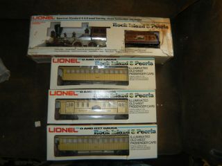 Lionel - O/o27 Scale - Rock Island & Peoria Steam Engine 8004 & 3 Passenger Cars