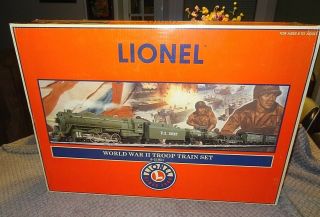 Lionel U.  S.  Army Wwii Troop Train Set W/ Mth Double Jeep Flat - Bed Car Upgrade