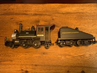 Aristo Craft G Scale Rogers Steam Locomotive 2 - 4 - 2 Pennsylvania PRR 210 Tender 3