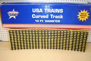 Usa Trains R81700 X 12 10ft.  Dia.  Curved Brass Track G - Scale