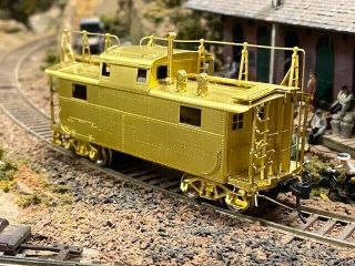 Ho Sunset Models Brass Pennsylvania R.  R.  Steel Cabin Caboose N5b With Antenna