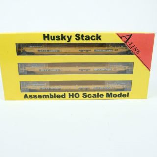 A - Line Rtr Ho Scale Ttx Dttx Husky Stack Intermodal Well Car 3 Pack 47204 - 01 (b)