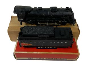 Postwar Lionel Lines 2016 Steam Locomotive And 6026w Whistle Tender W/ Ob Train
