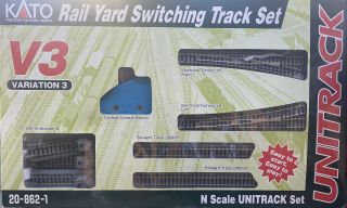- Kato N Scale 20 - 862 V3 Rail Yard Switching Track Set Unitrack