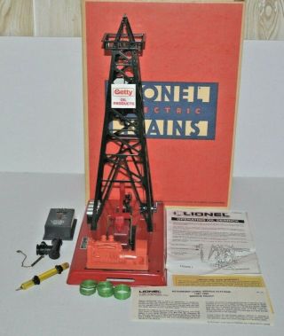 Lionel 1981 - 84 2305 Operating Getty Oil Derrick With Pump & Bubble Tube O/027
