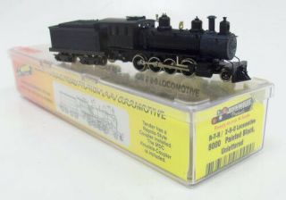 Roundhouse 8000 N Scale Undecorated 2 - 8 - 0 Steam Locomotive Ln/box