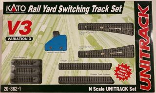 Kato N Scale V3 Rail Yard Switching Track Set 20 - 862 - 1