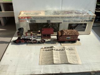 Lionel Vintage Rock Island & Peoria Wood Burning Steam Engine And Tender 6 - 8004